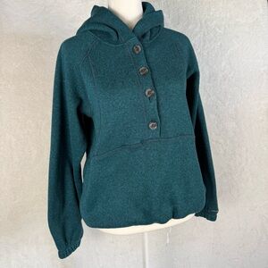 Eddie Bauer sunray sweater Fleece Hoodie Teal Size XS